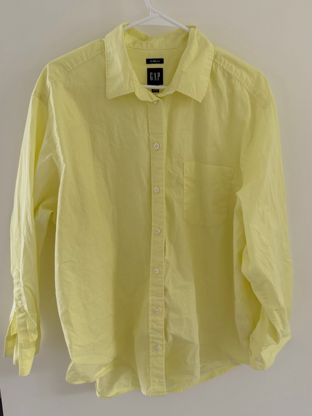 GAP Light Yellow Women's Button-Up Shirt